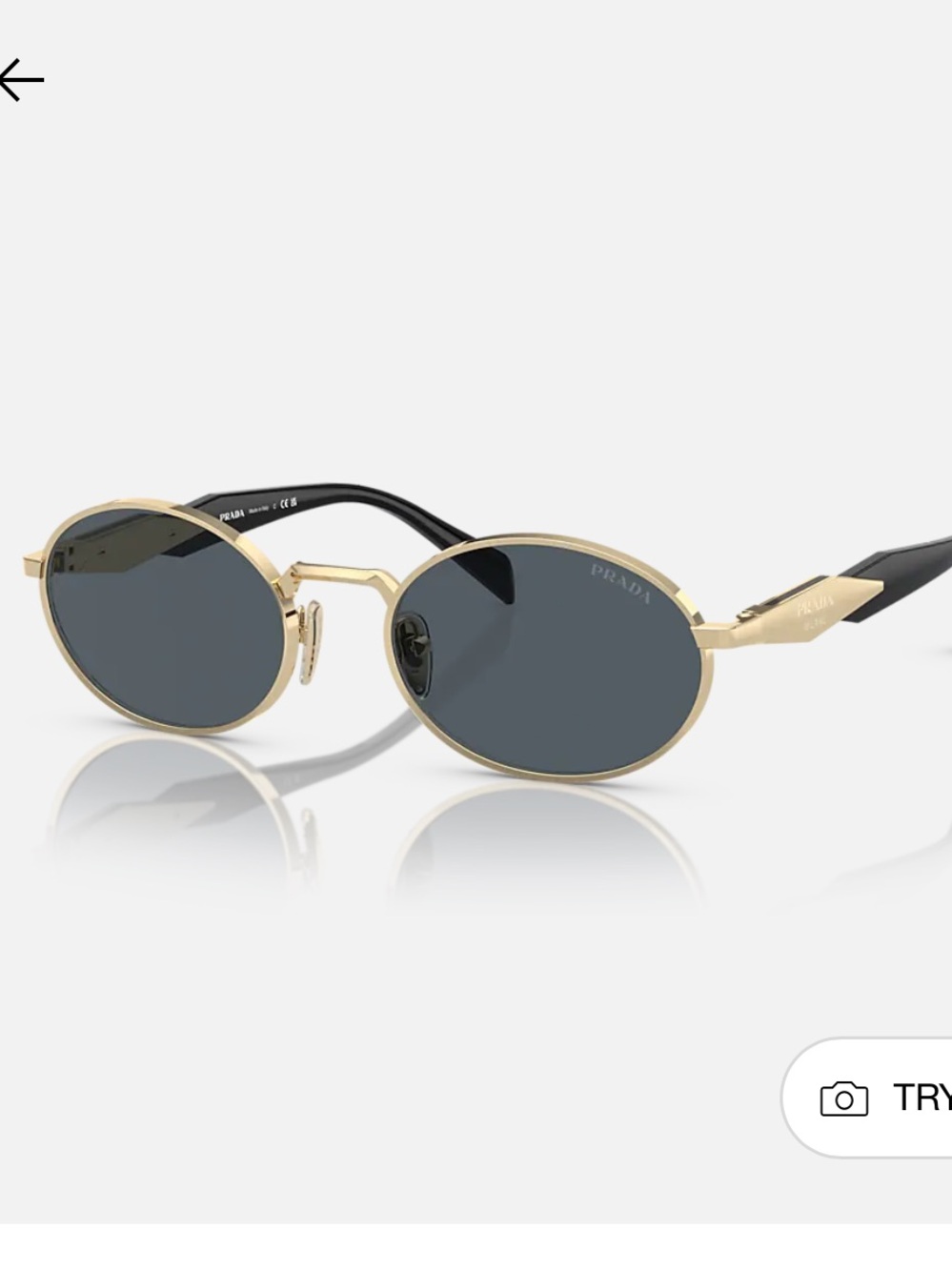 Prada oval sunglasses style SPR 65z new with case